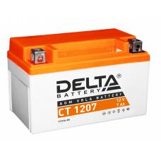 Аккумулятор для мототехники DELTA CT 1207 12В 7Ач 105А прямая пол.