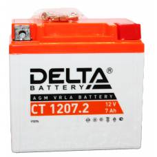 Аккумулятор для мототехники DELTA CT 1207.2 12В 7Ач 130А обратная пол.