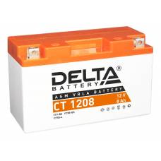 Аккумулятор для мототехники DELTA CT 1208 12В 8Ач 130А прямая пол.