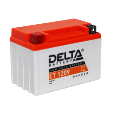 Аккумулятор для мототехники DELTA CT 1209 12В 9Ач 135А прямая пол.