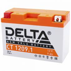 Аккумулятор для мототехники DELTA CT 1209.1 12В 9Ач 115А прямая пол.