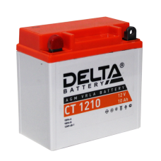 Аккумулятор для мототехники DELTA CT 1210 12В 10Ач 100А прямая пол.