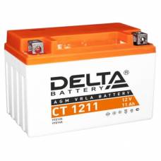 Аккумулятор для мототехники DELTA CT 1211 12В 11Ач 210А прямая пол.
