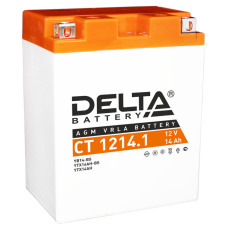 Аккумулятор для мототехники DELTA CT 1214.1 12В 14Ач 165А прямая пол.