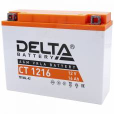 Аккумулятор для мототехники DELTA CT 1216 12В 16Ач 200А обратная пол.