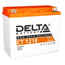Аккумулятор для мототехники DELTA CT 1218 12В 18Ач 270А прямая пол.