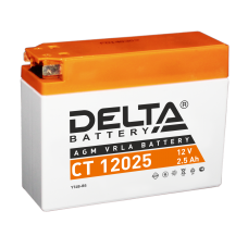 Аккумулятор для мототехники DELTA CT 12025 12В 2.5Ач 40А обратная пол.