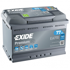 Аккумулятор автомобильный EXIDE Premium EA770 77 Ач 760 А обратная пол.