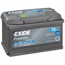 EXIDE Premium EA722 72 Ач 720 А обратная пол. (низкий)