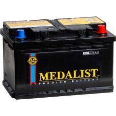 Аккумулятор автомобильный MEDALIST (57539) 75 Ач 680 А обратная пол. (низкий)