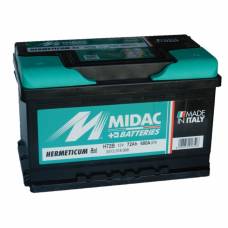 Аккумулятор автомобильный MIDAC HERMETICUM 72 Ач 680 А обратная пол. (низкий)