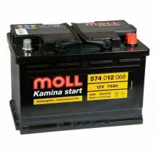 Аккумулятор автомобильный MOLL Kamina Start 74 Ач 680 А обратная пол.