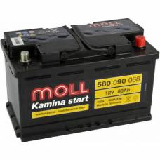 Аккумулятор автомобильный MOLL Kamina Start 80 Ач 680 А обратная пол. (низкий)